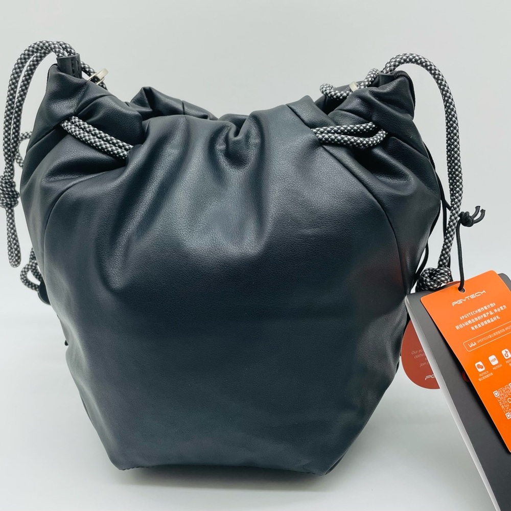 Pygtech Black Drawstring Camara Bag